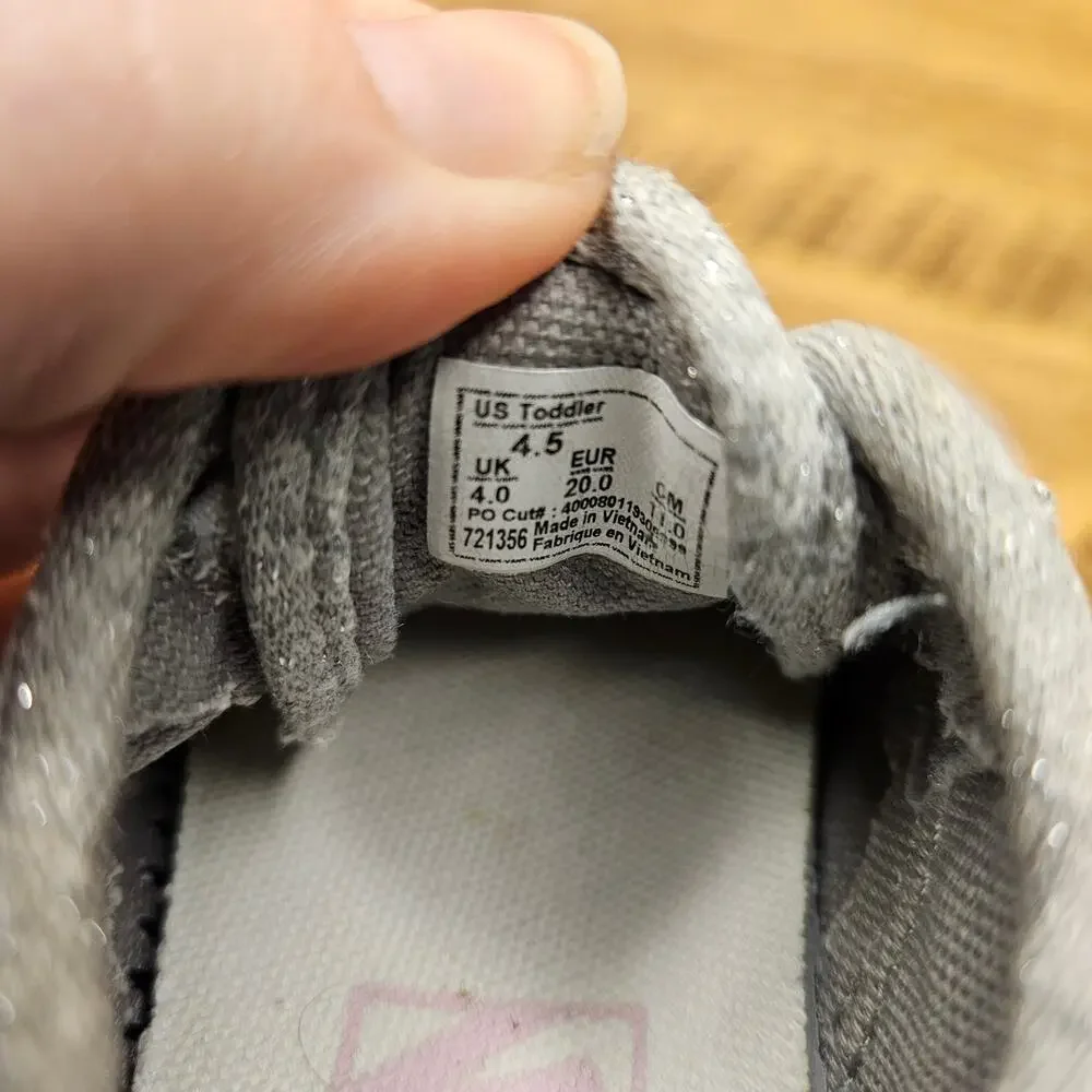VANS Grey Sparkle Slip on Sneaker size 4.5